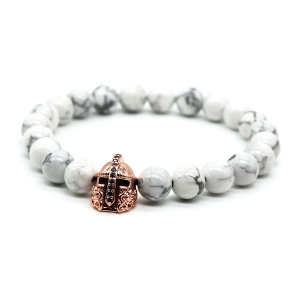 white turquoise gemstone men's bracelet natural luxury