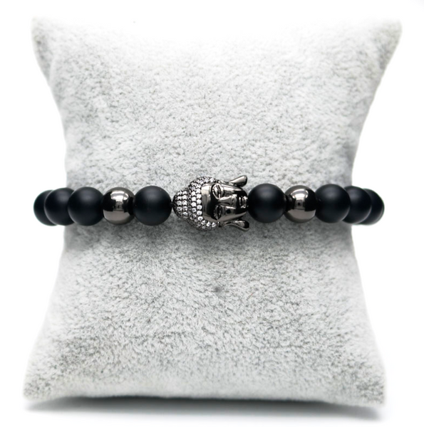 buddha matte gemstone men's bracelet natural luxury