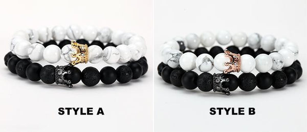 Zeus Crown Couple Bracelets