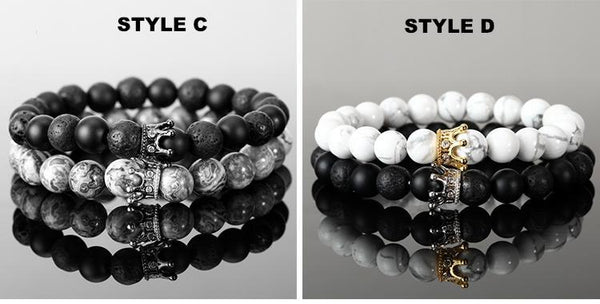 Zeus Crown Couple Bracelets