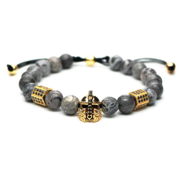 stone jasper gemstone men's bracelet natural luxury