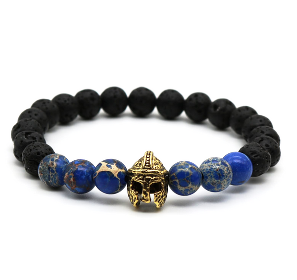 lava blue sea gemstone men's bracelet natural luxury