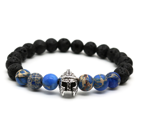 lava blue sea gemstone men's bracelet natural luxury