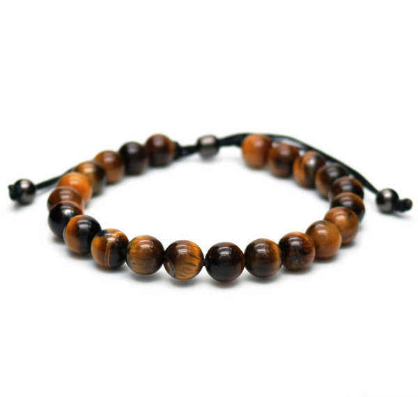 blue agate gemstone men's bracelet natural luxury